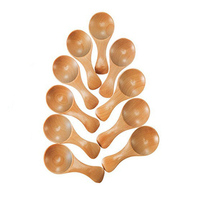 Mode petites cuillères Mini Condiments sucre assaisonnement sel miel cuillère à café café thé confiture moutarde crème glacée bambou bois cuillères