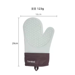 Accessoires ménagers : Gants de four en coton et silicone, résistants à la chaleur, pour la cuisine, personnalisables en gros - Product Image 5