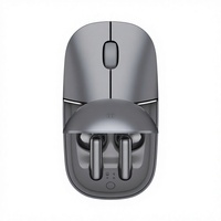 Souris sans fil 2-en-1 avec étui de charge intégré et écouteurs portables – Accessoire informatique