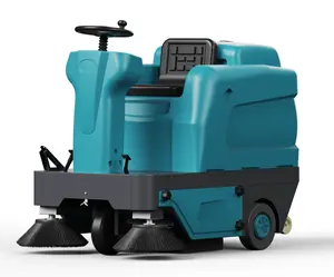 Sweeping Machine Ride On Electric Automatic Power Road Sweepers Green 48V52AH 1260mm