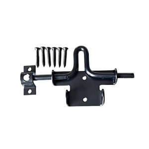 Loquet de porte Shunkai en fer noir robuste pour portes en bois et clôtures, accessoire universel - Product Image 4