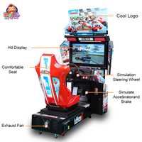 Simulateur de course vidéo 3D HD pour arcade, machine de jeu de voiture et de moto à monnayeur