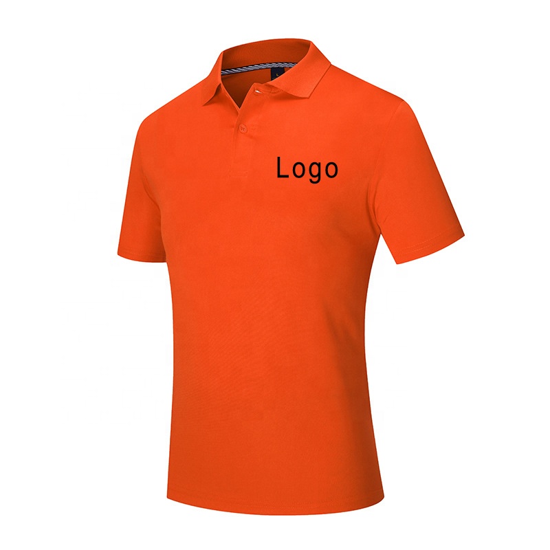 Groothandel Oranje Polo Shirt Uniform Golf Polo Met Custom Logo