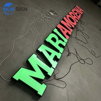 Livraison rapide, directement de l'usine, enseignes électroniques personnalisées, enseigne LED RGB, enseigne à lettres RGB, enseigne lumineuse LED pour extérieur
