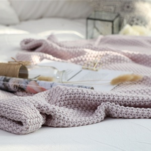 KEW Stock Lot Grossier Aiguille <span class=keywords><strong>Coton</strong></span> Extérieur Gros Fil À Tricoter Jeter Couverture - Product Image 2