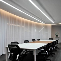 Luminaire LED moderne suspendu au plafond Lustres linéaires 24w pour salle à manger îlot de cuisine Table de billard Bar Couleur noire