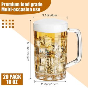 Vaso <span class=keywords><strong>de</strong></span> <span class=keywords><strong>Cerveza</strong></span> Reutilizable Transparente para Fiestas, Bares y Estadios, <span class=keywords><strong>de</strong></span> Plástico, Multiusos, Económico, Venta al por Mayor, Novedad 2026 - Product Image 2