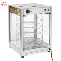Vitrine chauffante rotative à 5 niveaux pour pizzas, en acier inoxydable avec thermostat réglable pour restaurant (DH-13)