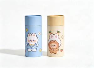 Custom Cartoon Printed Cylindrical Paper Tube Eco Friendly Packaging for Children Gifts and Stationery - Product Image 3