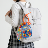Sac de présentation portable anti-rayures pour figurines, boîte à collectionner, anti-poussière, transparent, avec porte-clés pour les collectionneurs en déplacement