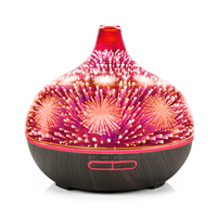 2023 nouveau design 400ml 3D feux d'artifice art verre diffuseur d'arôme diffuseur d'huile essentielle aromatique télécommande