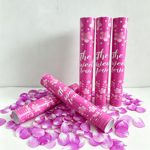 Nouveau tube de confettis en forme de pétales de 40 cm, canon à confettis manuel pour cérémonie d'ouverture, mariage, anniversaire, réunion, décoration de fête - Product Image 5