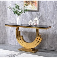 Table de porche nordique moderne en acier inoxydable, produit de luxe, légère, en marbre, Rock, plaque murale avec console murale