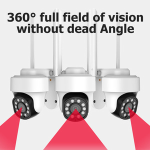 Kamera Cctv jaringan nirkabel luar ruangan, 5mp Kamera Cctv pelacakan gerak manusia pemberitahuan peringatan Wifi kamera rumah pintar - Product Image 3