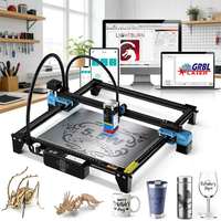 Machine de gravure et de découpe laser portable mini 5,5 W, découpeuse laser de bureau DIY pour bois, métal, verre