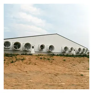 Projeto gratuito de estrutura de aço pré-fabricada de baixo custo para casa de fazenda de porcos galpão de vaca feito por fábrica chinesa