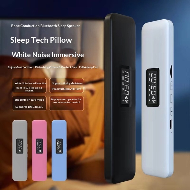 Bone Conduction for Speaker with Built-in Battery-White Noise Sleep Aid for Home Under-Pillow Use