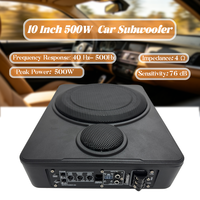 Subwoofer Activo para Auto de 10 Pulgadas, Delgado, para Debajo del Asiento, Altavoz de Bajos de Aluminio Completo con Tweeter de Alta Frecuencia Integrado