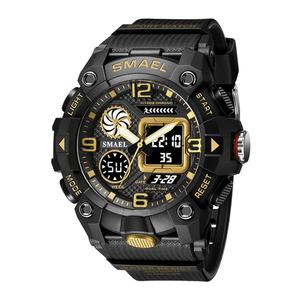 Relojes para Hombre, Nuevo Reloj de Cuarzo Digital LED de Marca 8055, Resistente al Agua, Totalmente Negro, Deportivo, Reloj Masculino - Product Image 3