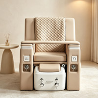 Chaise de pédicure pour salon de manucure - Réglable électriquement, multifonctionnelle, spa pour les pieds tout-en-un, massage thérapeutique pour les extensions de cils