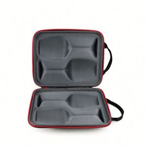 Étui de transport et de rangement de luxe personnalisé en cuir rigide antichoc avec coque EVA pour verres à vin et bouteilles - Product Image 2