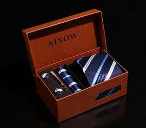 Cravates en soie tissée 100 % pour hommes, dernières tendances chinoises, faible MOQ 30, couleur personnalisée en stock, avec coffret, logo personnalisé OEM pour entreprises - Product Image 5