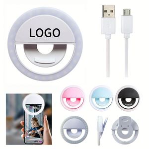 Anillo de Luz LED Recargable con Logotipo Personalizado Serigrafiado para Selfies con Celular - Product Image 2