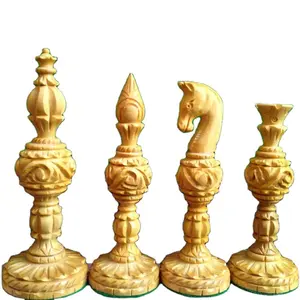 En çok satan vehl oyma satranç parçası ahşap satranç seti masa oyunları 4 inç kral boyutu karton kutu ambalajı