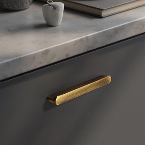 Antique Bronze Handle, <b>Copper</b> Pull Handle, Solid Pure Brass Handle for Cabinets, Drawers and Wardrobes, Simple High-grade <b>Door</b> P - Product Image 3