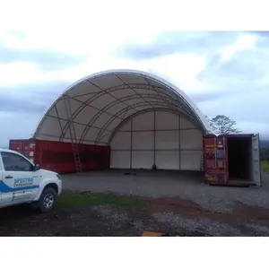 60'x40' China supplier industrial portable dome shelter shipping container garage roof storage tent