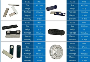 Supersterke Op Maat Zelfklevende Herbruikbare Magnetische <span class=keywords><strong>Badge</strong></span> Knop N38 Industriële Naamplaatje Knophouder Neodymium Naamplaatje - Product Image 2