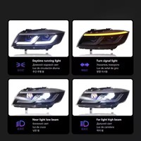 Nouveaux phares LED H4 avec projecteur de clignotants dynamiques pour BMW Série 3 E90 2005-2012, DRL 6000K 25W 2500LM, garantie 1 an
