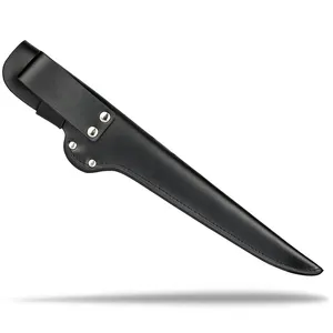 Tùy Chỉnh Logo Nút Đóng Ngoài Trời Xách Tay PU Leather Knife Vỏ Bọc Cá Knife Chủ