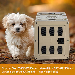 KUER taşınabilir Rotomolded köpek kulübesi kafes düğme kapatma kapalı taşıma araba kafesi Pet konsinye seyahat için - Product Image 2