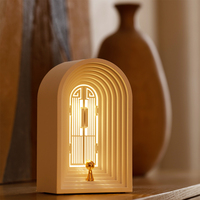 Lampe de bureau électrique rechargeable sans fil avec haut-parleur intégré, style créatif, intensité réglable, contrôle par interrupteur, pour