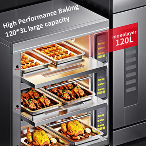 Commercial <span class=keywords><strong>Professionnel</strong></span> Petit Gaz Gaz et Électrique Cuisson Du Pain 3 Pont 6 Plateaux Baker <span class=keywords><strong>Pâtisserie</strong></span> Four Équipement De Boulangerie avec Vapeur - Product Image 4