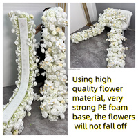 SMOOTH En gros Chemin de table floral pour mariage avec roses blanches, hortensias et orchidées pour centre de table et toile de fond