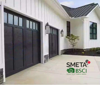 Porte de garage à panneaux plats en aluminium standard LONGTAI 8x7, réduction du bruit, résistance aux chocs, télécommande