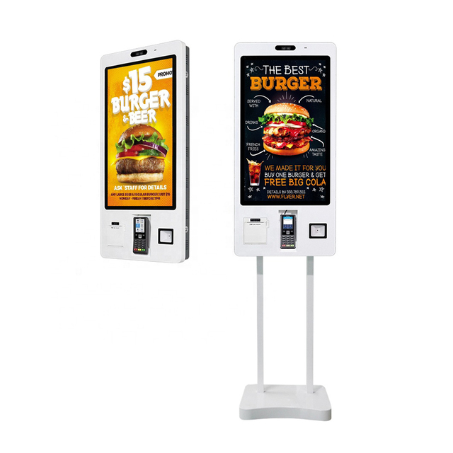 Mall Fast Food Ordering Self Checkout Floor Stand Android Cashless Payment Touch Screen Kiosk Self Service Machine in Restaurant