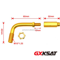 GXKSAT Connecteur de réglage universel en aluminium CNC pour coudière filetée de câble d'accélérateur à 90 degrés M10, compatible avec les motos tout-terrain HND YMH KWS KTM