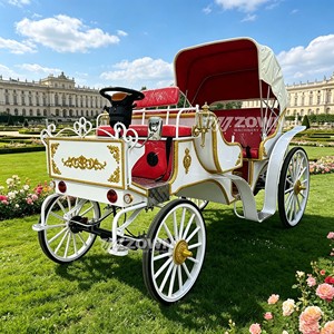 Buggy Romántico Europeo de Turismo con Interior Rojo para Fotografía de Bodas al Aire Libre y Eventos - Product Image 6