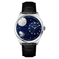 Grande montre mécanique Limunous Starry Planet SKY Moon Earth Montre unique automatique pour hommes Fabricants