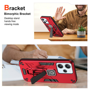 Funda de armadura de TPU + PC de alta resistencia, funda de teléfono con soporte anticaída amigable con la piel magnética para Samsung M56/A10S/Note 5/A15/J2/J7/M31/M55 - Product Image 3