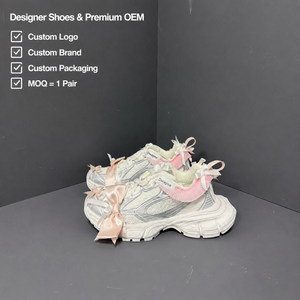 Chaussures de luxe pour femme 2026 – Baskets compensées en maille de haute qualité avec nœud en satin rose, style décontracté et plateforme Coquette Dad Shoes - Product Image 1