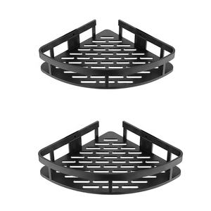 Étagère d'angle triangulaire pour salle de bain, fixation murale sans perçage, support de toilette multifonctionnel à ventouse, porte-savon mural B-3464 - Product Image 1