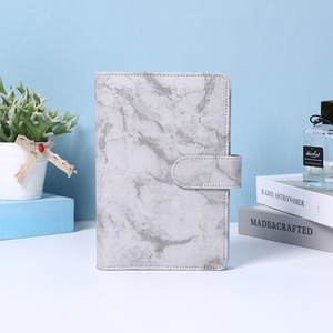 Bìa Kẹp Ngân Sách A6 Kèm Phong Bì Đựng Tiền 6 Vòng Bìa Kẹp Ngân Sách Tiền Mặt Chống Nước, Bìa PU Sổ Da Cẩm Thạch Có Nhãn Dán/ - Product Image 3