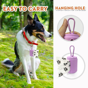 Distributeur de sacs à excréments pour chien avec impression de logo personnalisé, en silicone, écologique, anti-fuite, avec sacs à excréments pour chien - Product Image 5