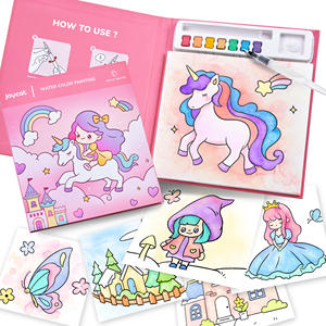 Joycat Kids Kreative Aquarell farben Pinsel Kinder DIY Pre Printed Painting Leinwand Panel Set Aquarell Malbuch - Product Image 1