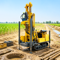 Foreuse hydraulique mobile tout-terrain sur chenilles CE 200m 300m pour puits d'eau, forage de sondages et irrigation