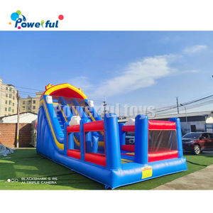 Thương mại cấp giá rẻ trượt nước Inflatable sân sau khổng lồ dành cho người lớn kích thước Inflatable màu xanh trượt nước - Product Image 3